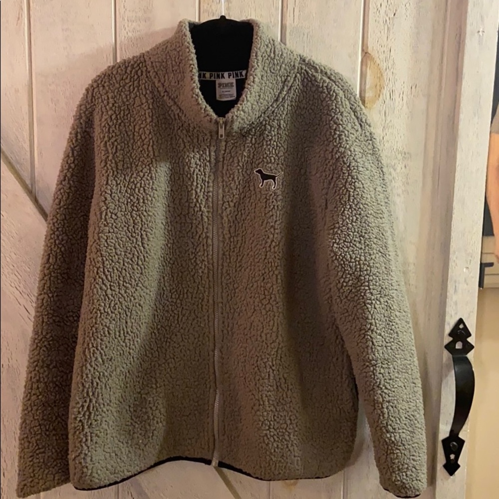 VS Pink zipper fleece